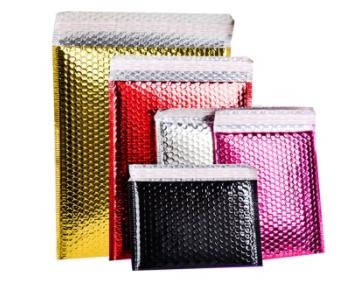 Waterproof Multicolor Shinny Metallic Bubble Mailer Bags